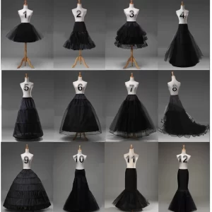 kf-H4228b40535a14a8e87d7e977cfa6c9317 2019 wedding petticoat Flower girl dress petticoat Black Bridal Petticoat Crinoline Underskirt Hoop/Hoopless/Mermaid/Fishtail