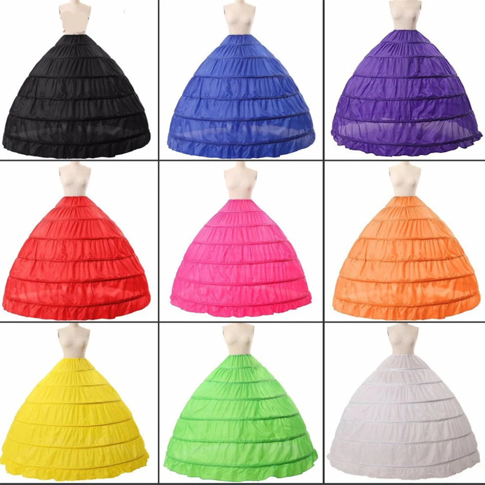 2023 Wedding Accessories Petticoat Vestido Longo Ball Gown Crinoline Underskirt 6 Hoops Skirt Petticoats In Stock - Image 6