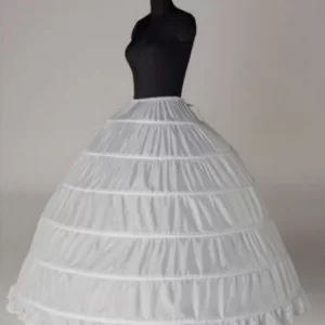 kf-Hcef372c66ef748f9bf15644fc2979e14C 2023 Wedding Accessories Petticoat Vestido Longo Ball Gown Crinoline Underskirt 6 Hoops Skirt Petticoats In Stock