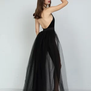 kf-S0d386202404543b5abad8a0cbf0bfe5ey Women Maxi Long Tulle Overskirt Detachable Skirts for Party Gowns wedding dress Floor Length Wedding Bridesmaid Mesh Petticoat