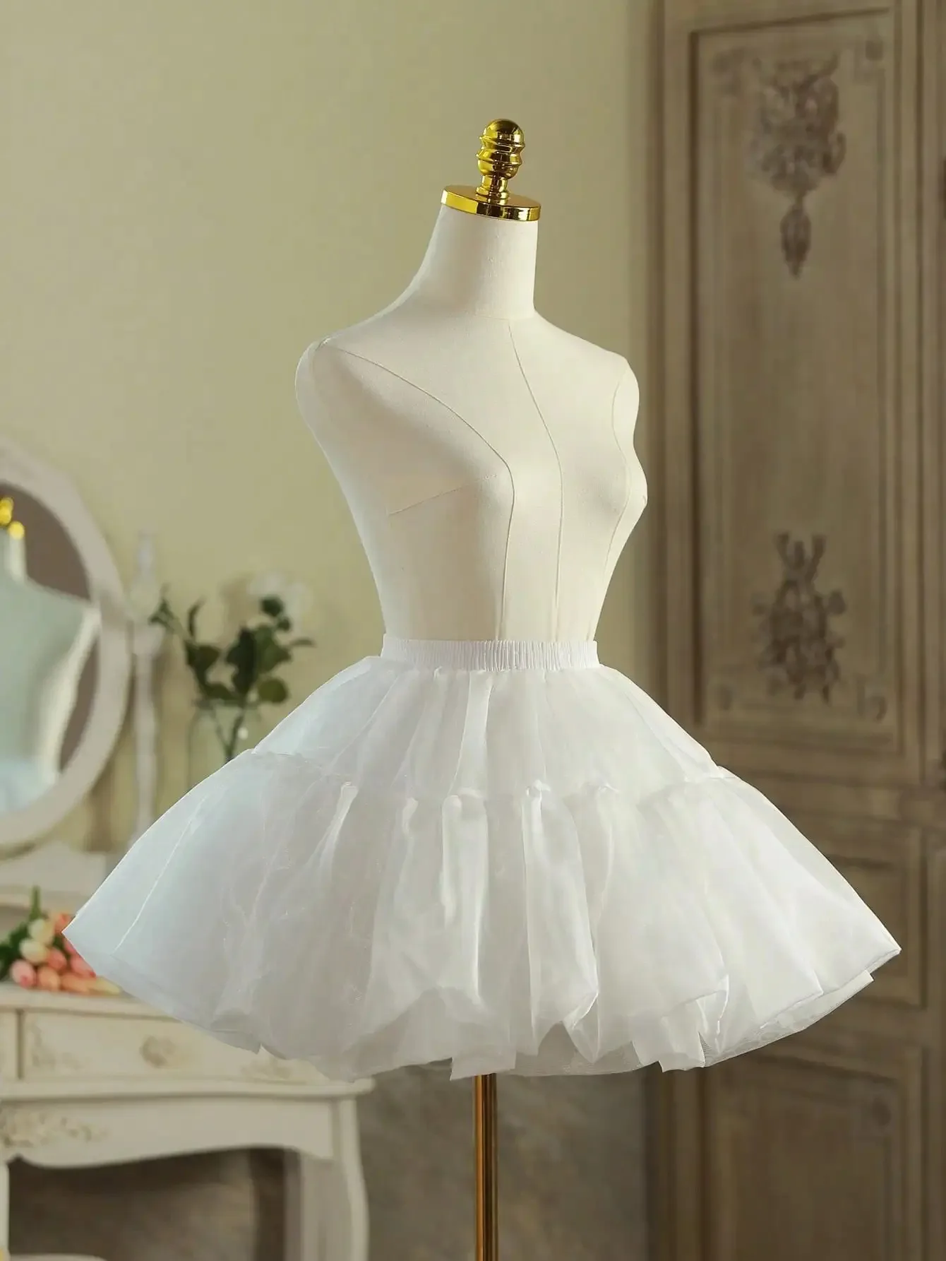 New Fashion Tulle Crinoline Vintage Petticoat Wedding Dress Underskirt Rockabilly Tutu Fluffy Adult Short Organza Petticoats