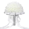 Artificial Wedding Bouquets Hand Made Rose Flower Rhinestone Bridesmaid Bridal Bouquet de mariage wedding accessories