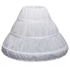 2023 White Children kids Petticoat A-Line 3 Hoops One Layer Kids Crinoline Lace Trim Flower Girl Dress Underskirt Elastic Waist
